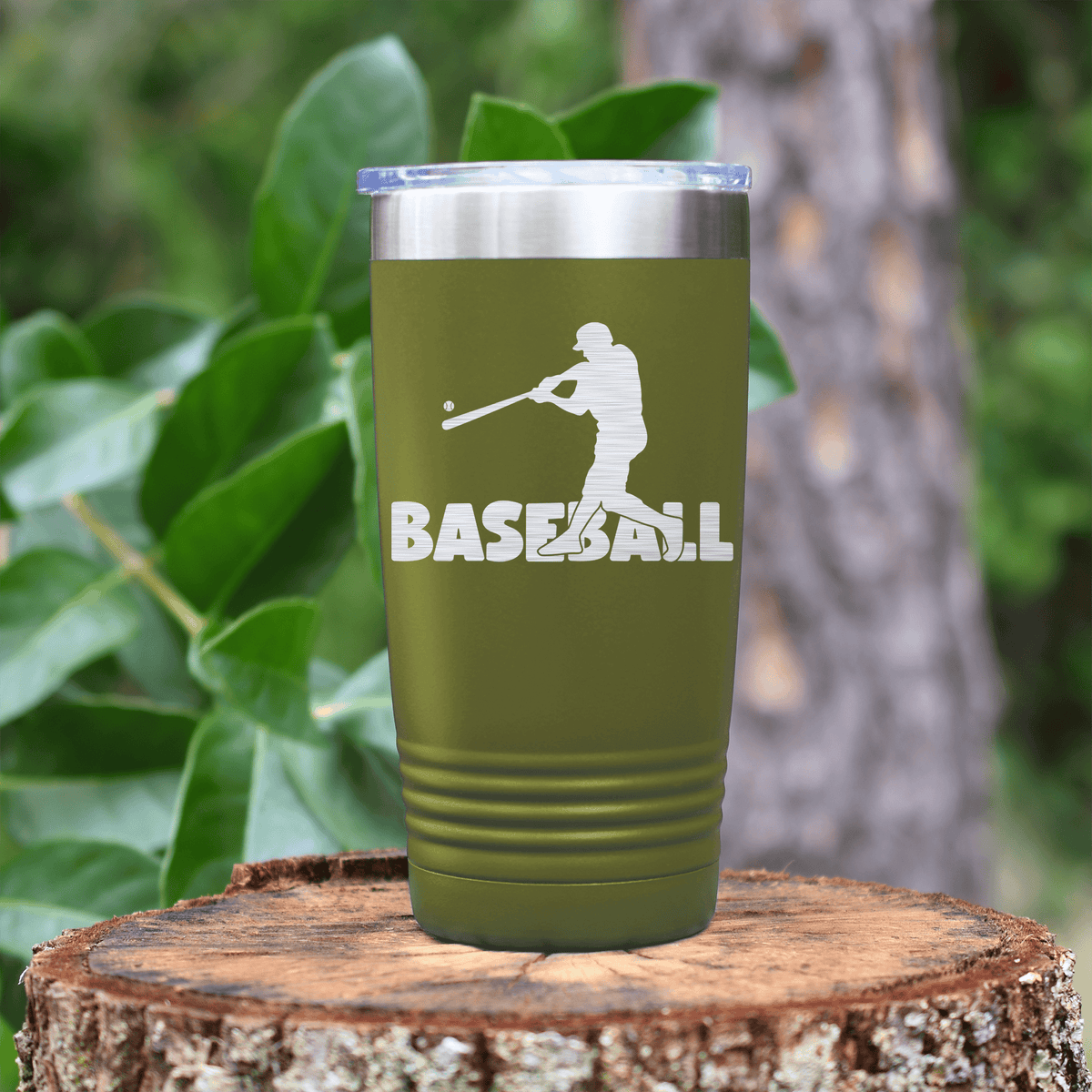 Military Green baseball tumbler Diamond Prodigy