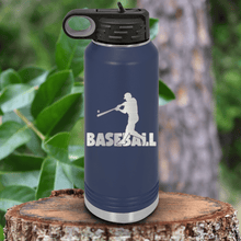 Load image into Gallery viewer, Navy Baseball Water Bottle With Diamond Prodigy Design
