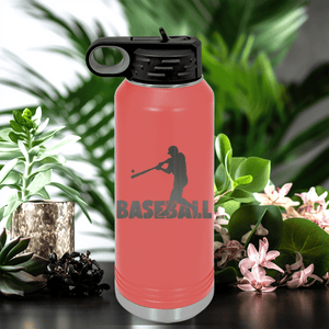 Salmon Baseball Water Bottle With Diamond Prodigy Design