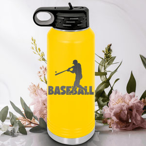 Yellow Baseball Water Bottle With Diamond Prodigy Design
