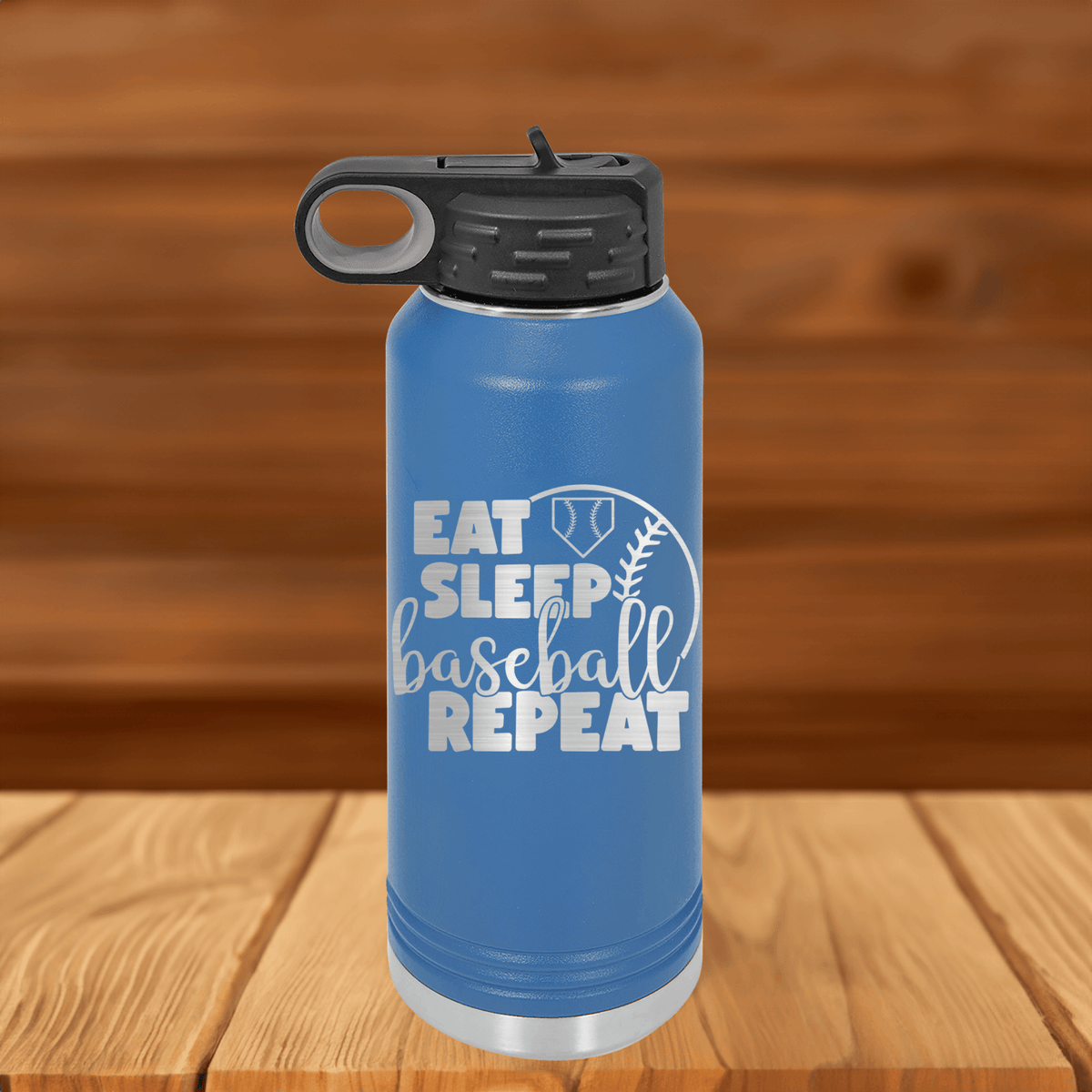 Life&#39;s Rhythm: Baseball 32 Oz Water Bottle