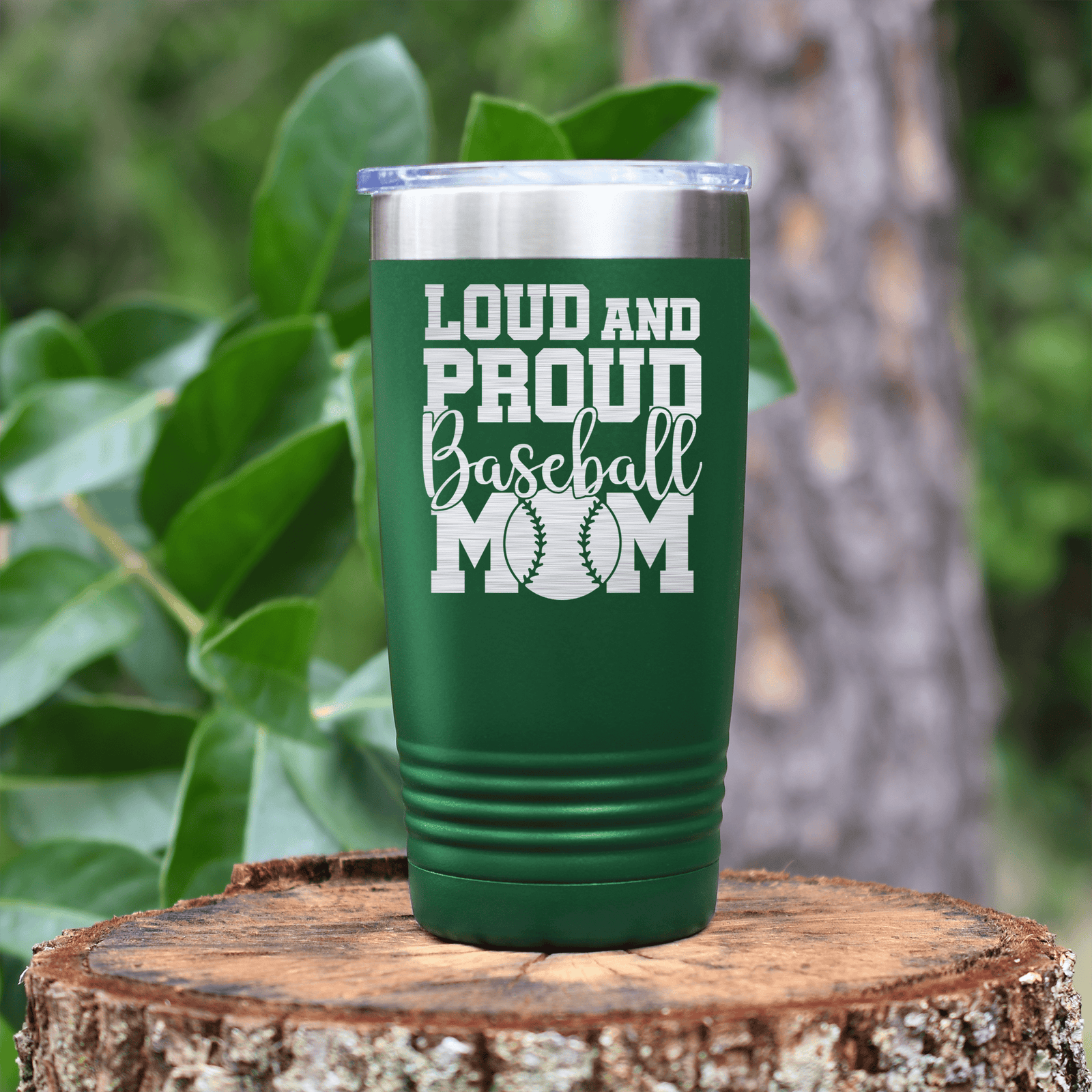 Green baseball tumbler Echoing Cheers From The Diamond