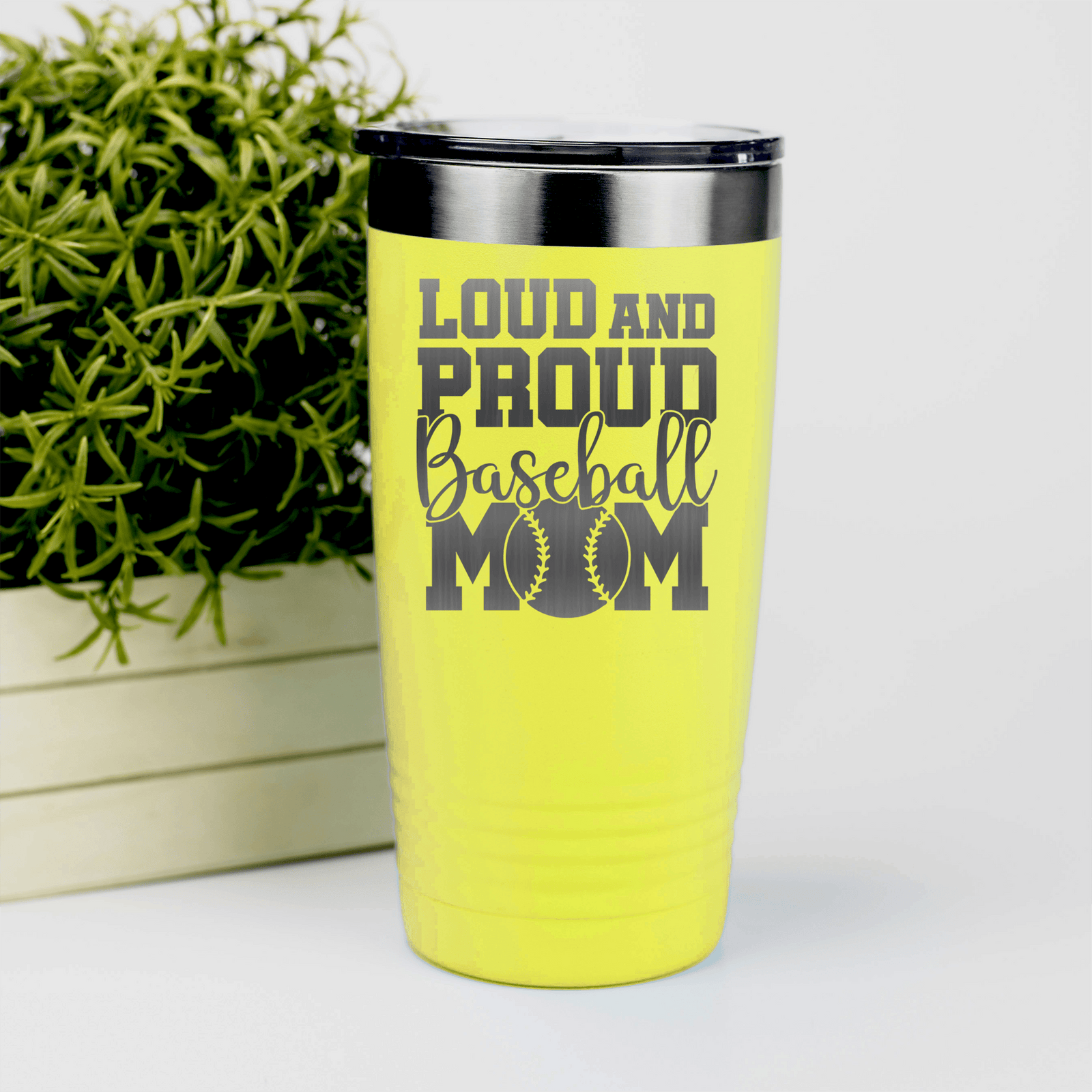 Yellow baseball tumbler Echoing Cheers From The Diamond
