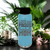 Light Blue Baseball Water Bottle With Echoing Cheers From The Diamond Design