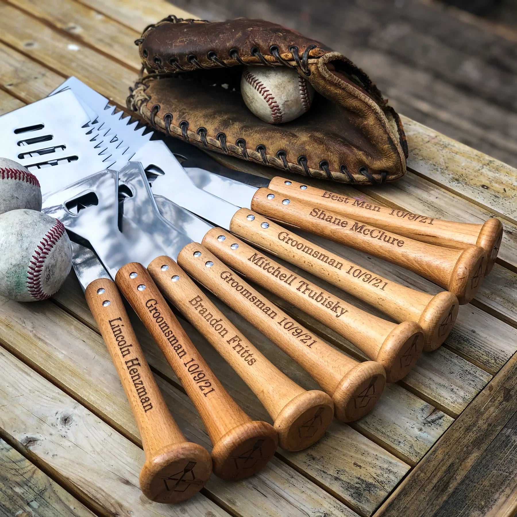 6 Tool Player Grill Tool Set - Batter Box Sports