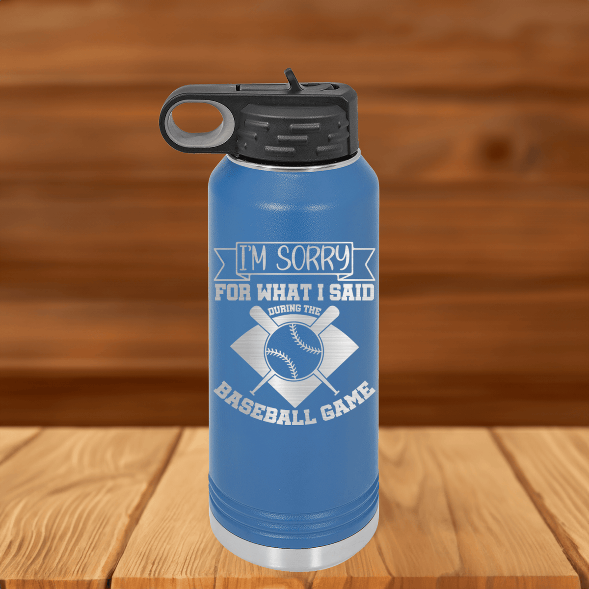 Baseball Game Day Regrets 32 Oz Water Bottle