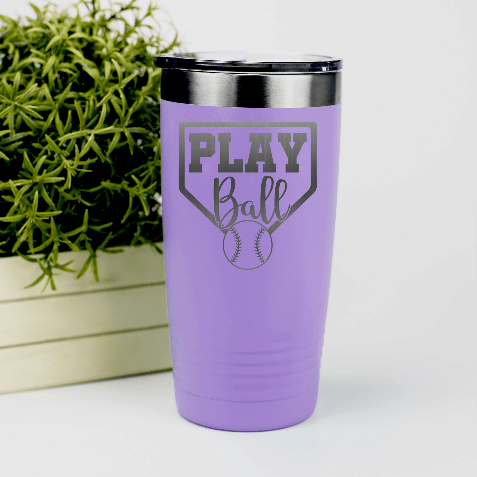 Light Purple baseball tumbler Its Game Time