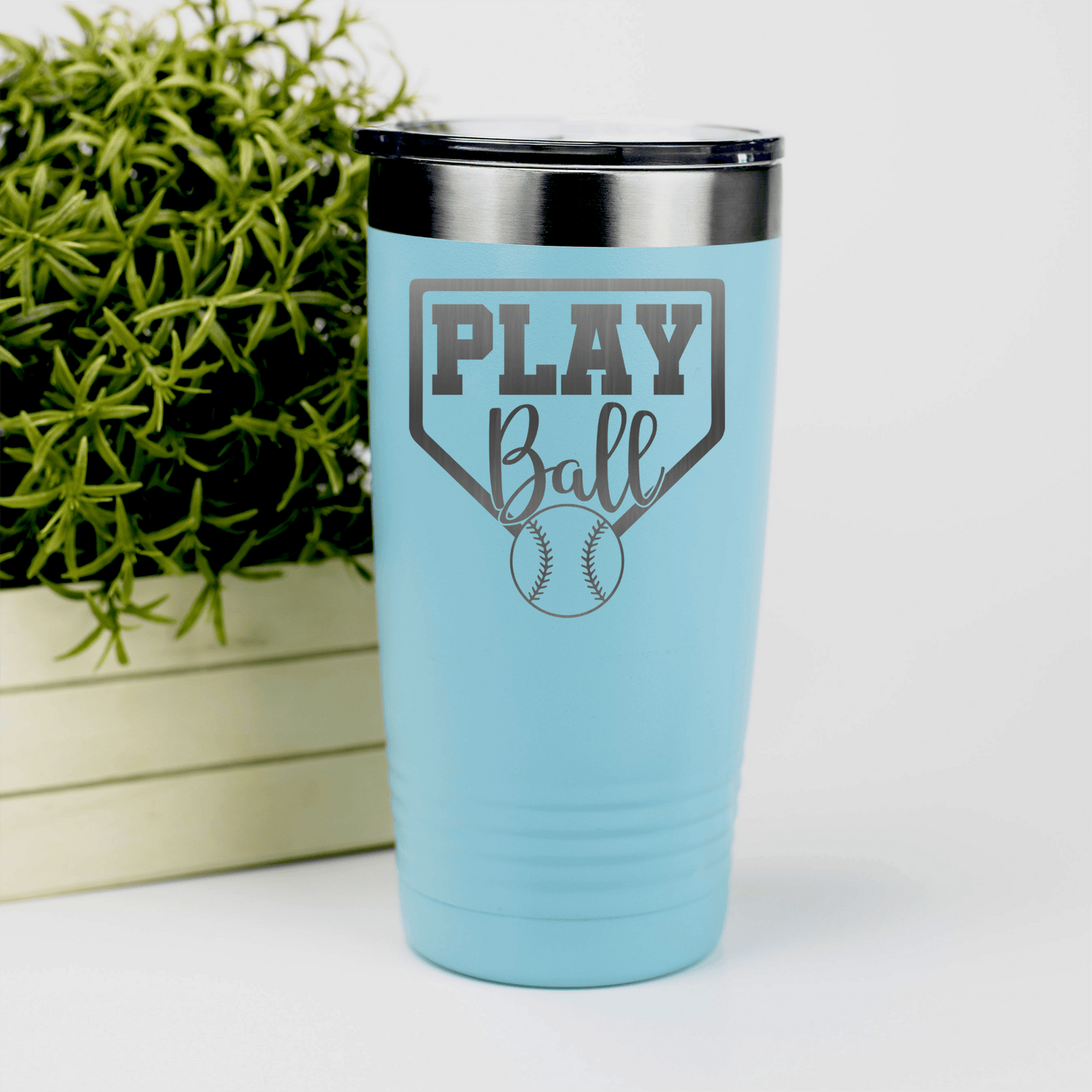 Teal baseball tumbler Its Game Time