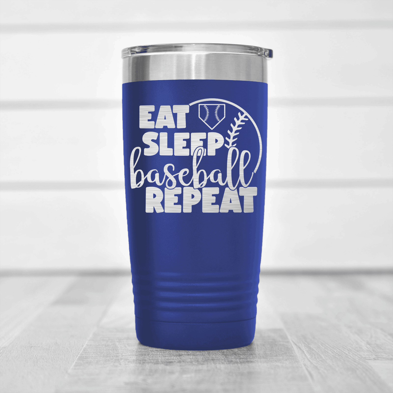 Blue baseball tumbler Lifes Rythm Baseball