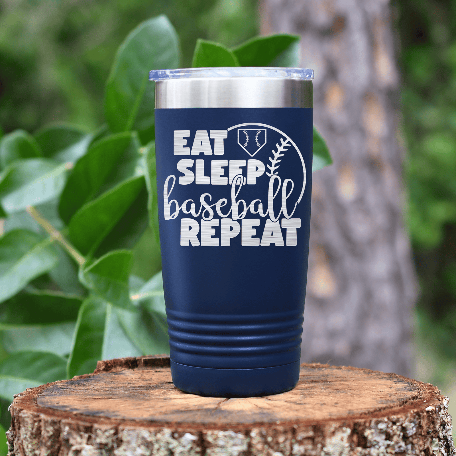 Navy baseball tumbler Lifes Rythm Baseball