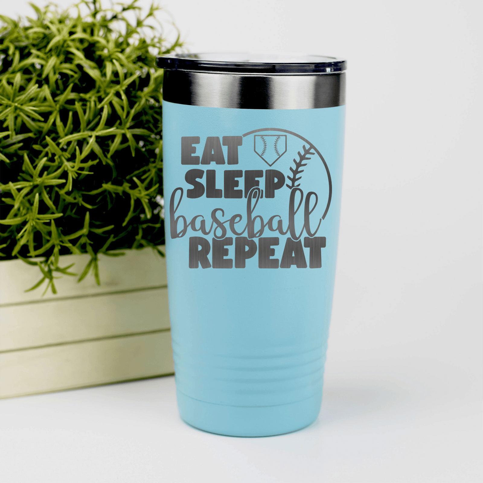 Teal baseball tumbler Lifes Rythm Baseball