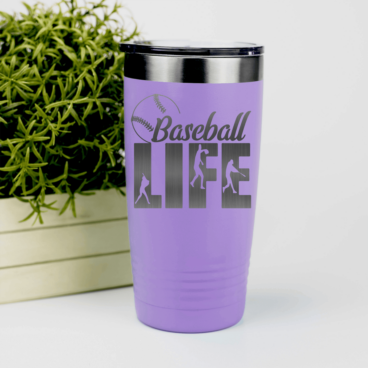 Light Purple baseball tumbler Living The Diamond Dream