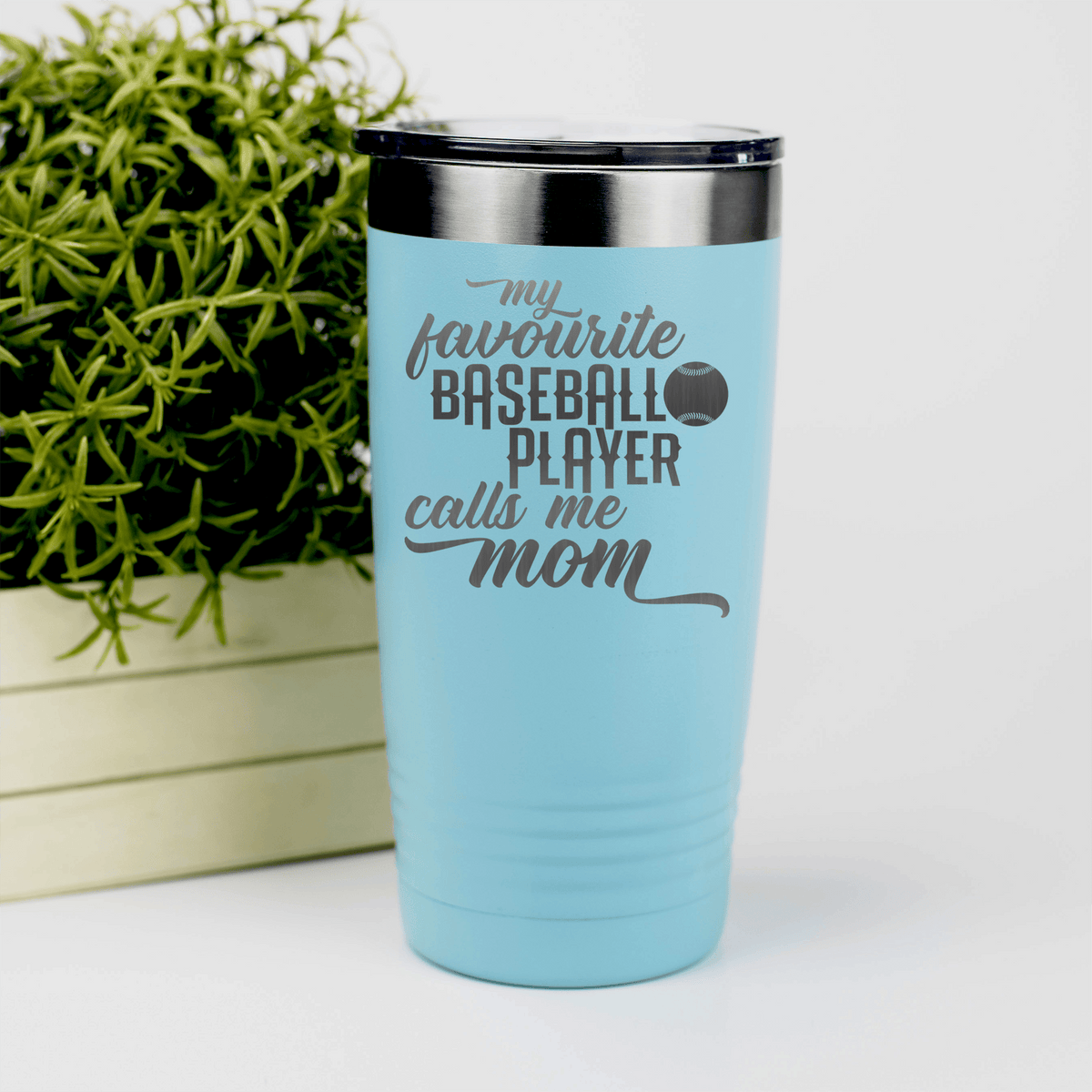 Teal baseball tumbler Moms MVP On The Diamond