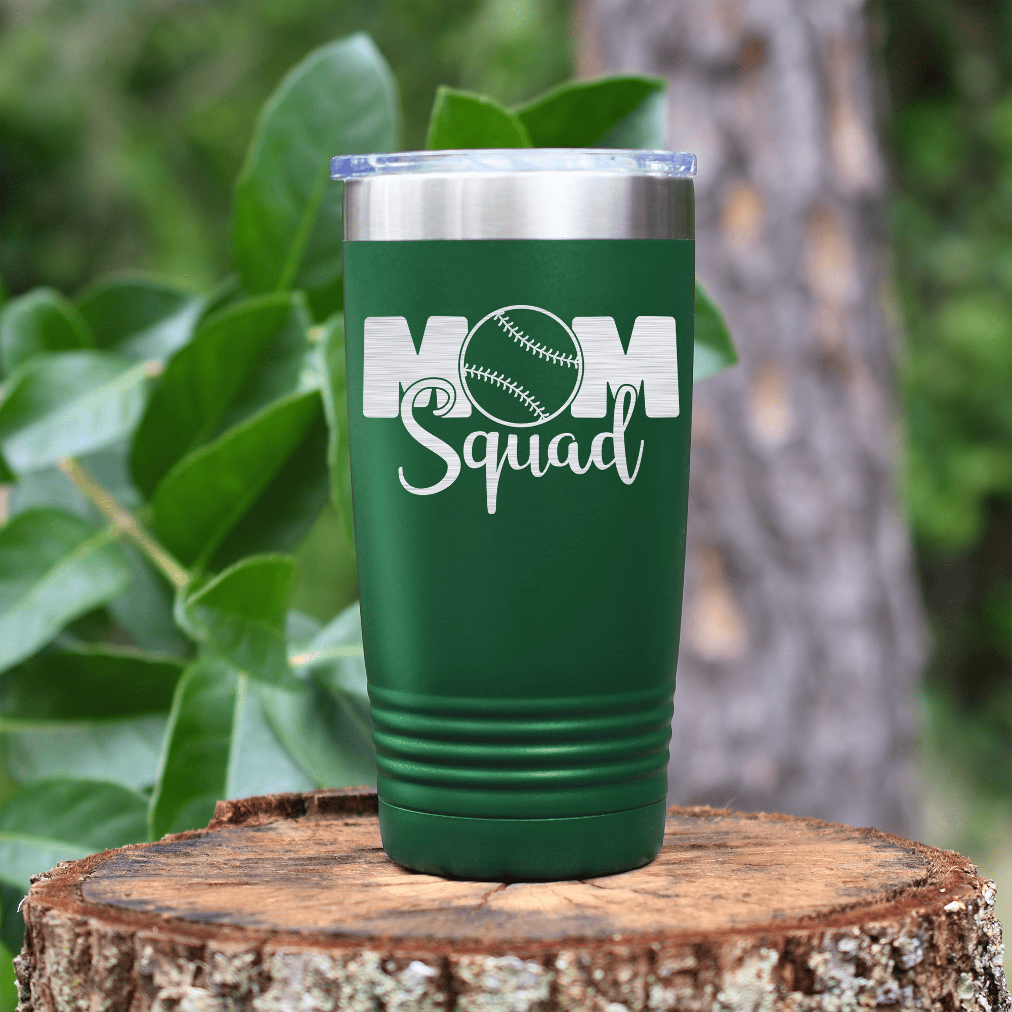 Green baseball tumbler Mothers Of The Mound