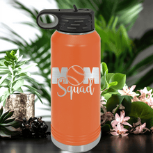Load image into Gallery viewer, Orange Baseball Water Bottle With Mothers Of The Mound Design
