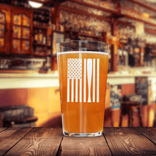 Load image into Gallery viewer, Patriotic Baseball Pride Pint Glass
