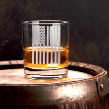 Load image into Gallery viewer, Patriotic Baseball Pride Whiskey Glass

