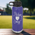 Purple Baseball Water Bottle With Playful Pitch Madness Design