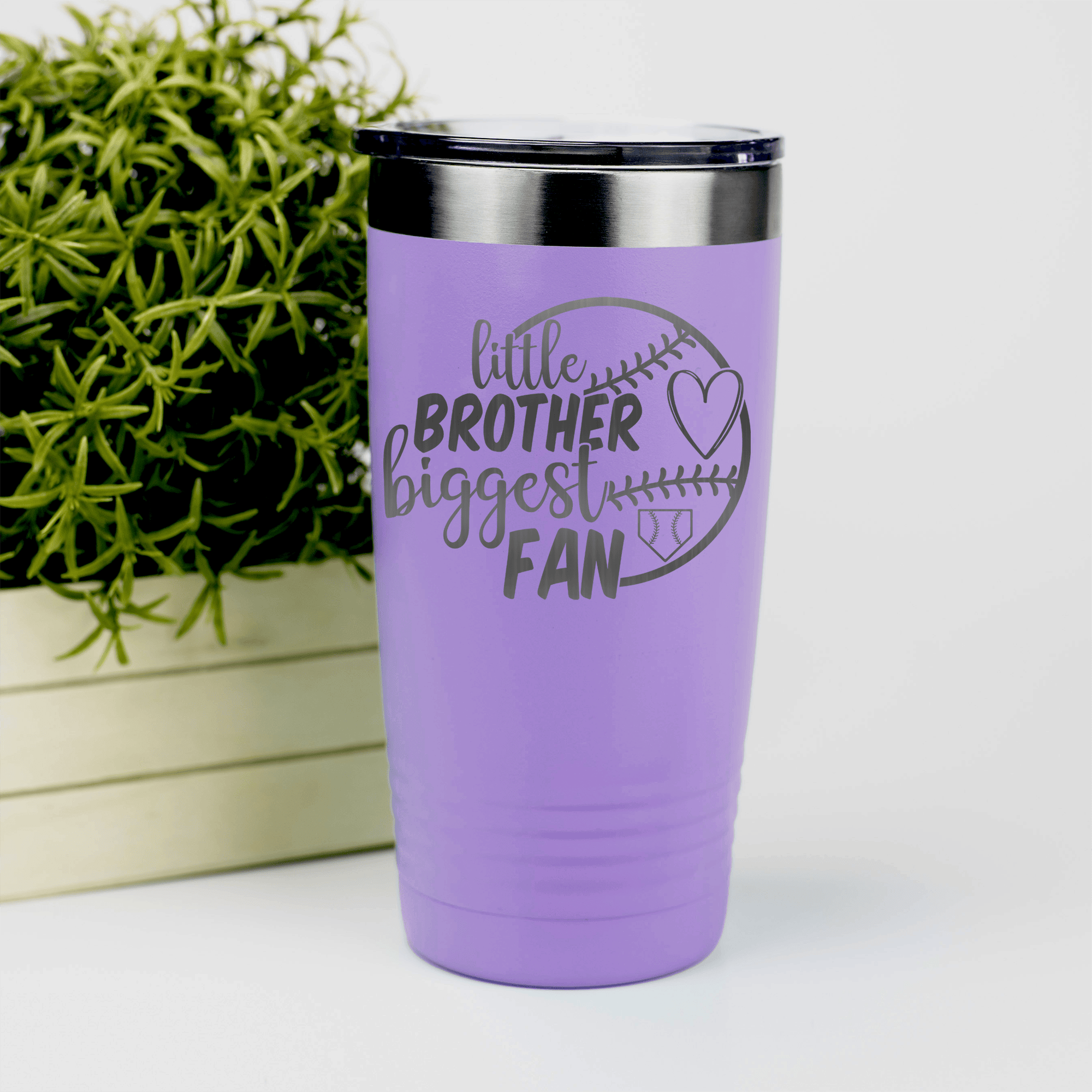 Light Purple baseball tumbler Proud Baseball Sibling