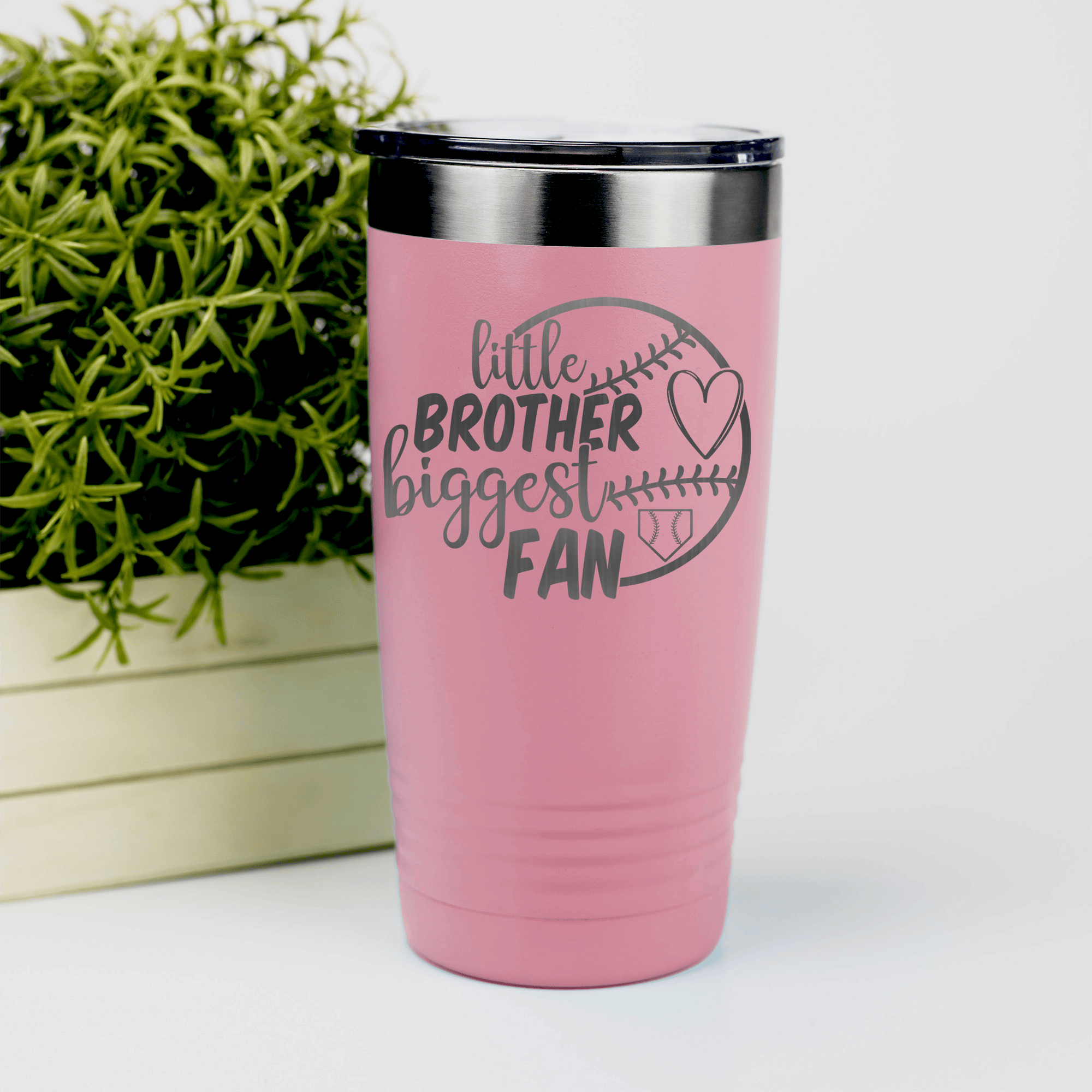 Salmon baseball tumbler Proud Baseball Sibling