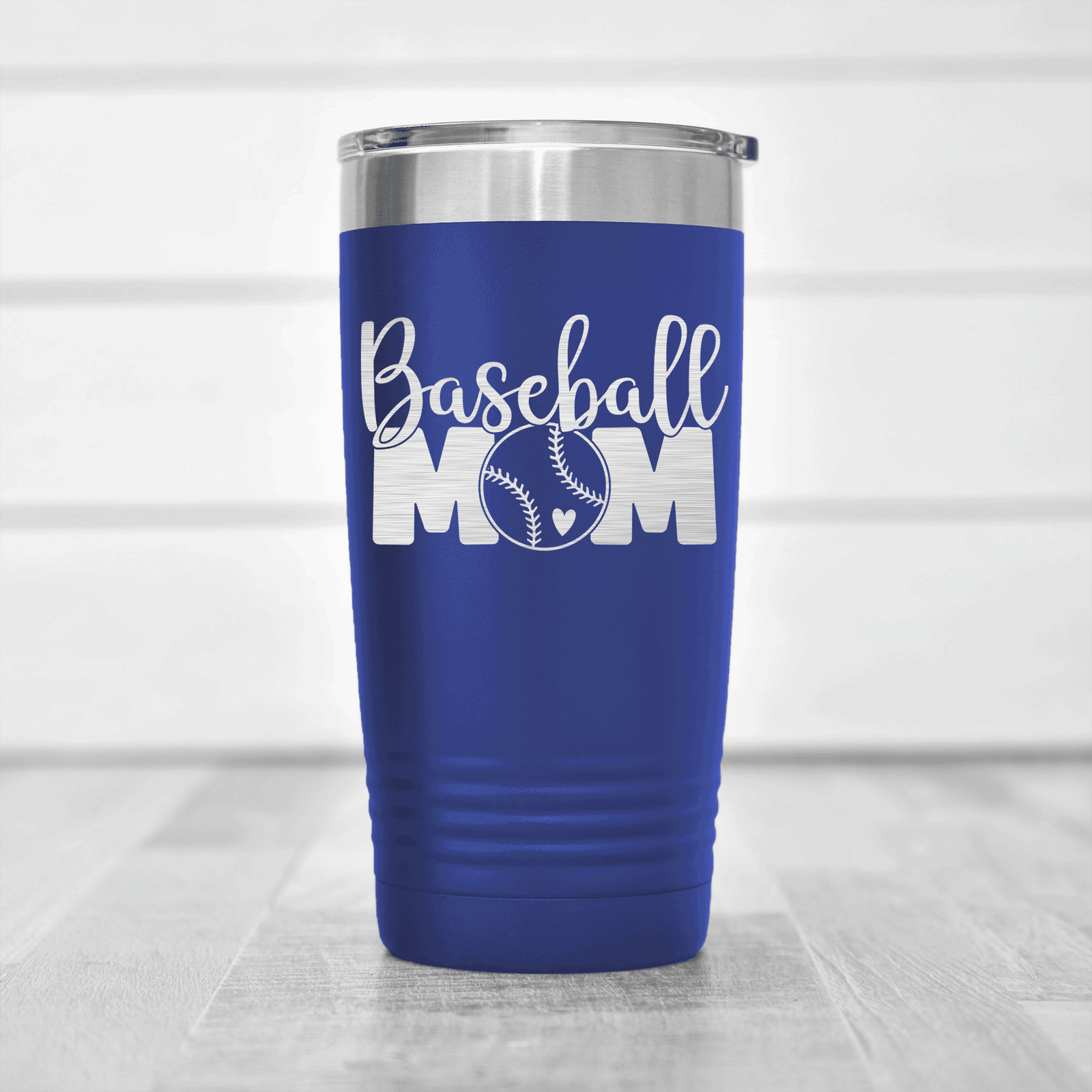 Blue baseball tumbler Queen Of The Bleachers Baseball