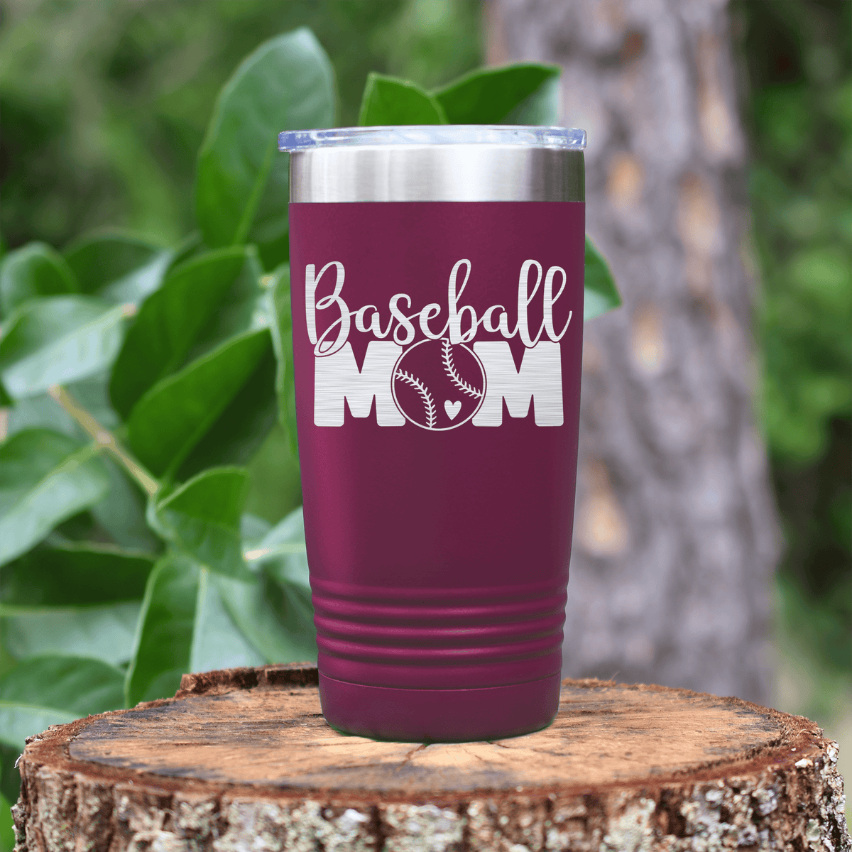 Maroon baseball tumbler Queen Of The Bleachers Baseball