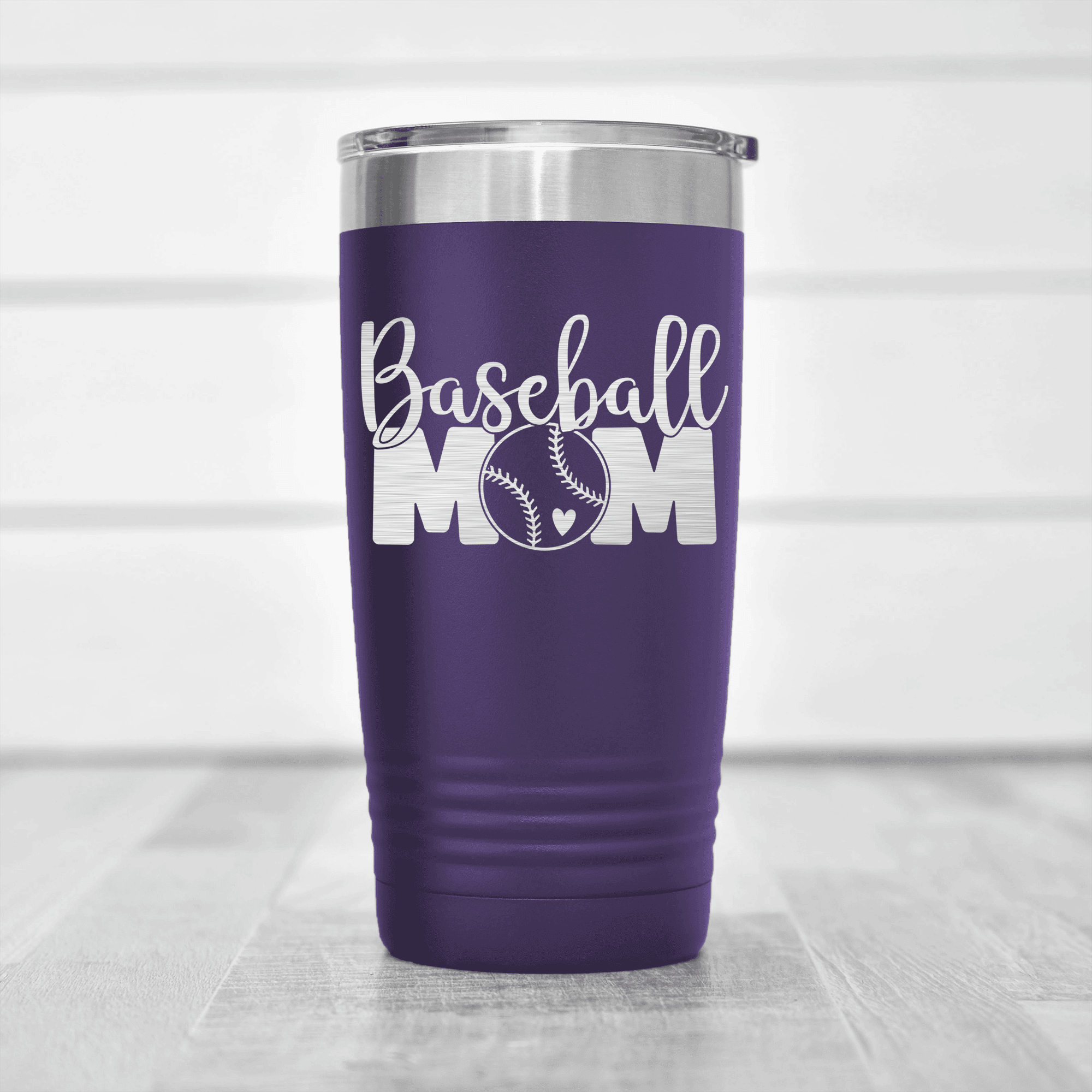 Purple baseball tumbler Queen Of The Bleachers Baseball