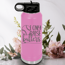 Load image into Gallery viewer, Light Purple Baseball Water Bottle With Raising Future Mvps Design
