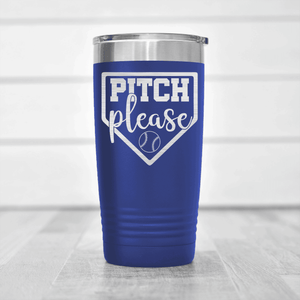 Blue baseball tumbler Sass From The Mound