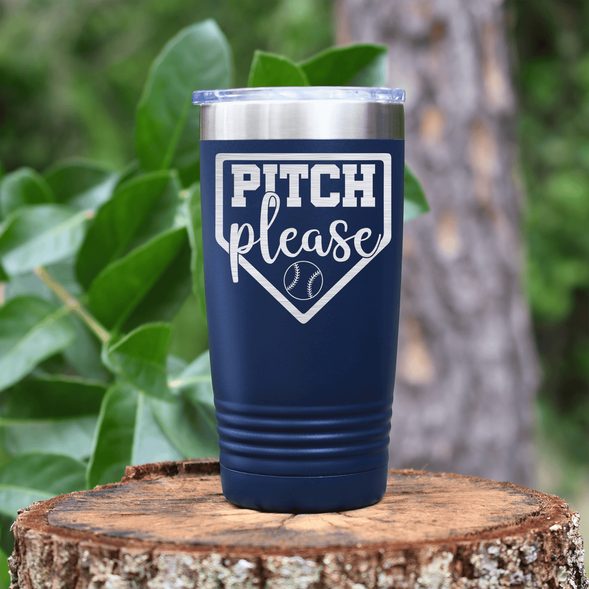 Navy baseball tumbler Sass From The Mound