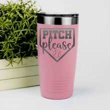 Load image into Gallery viewer, Salmon baseball tumbler Sass From The Mound
