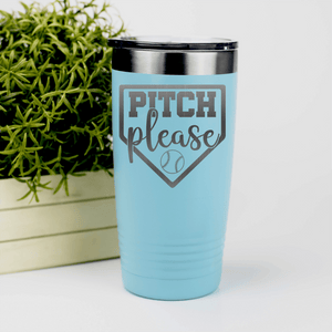 Teal baseball tumbler Sass From The Mound