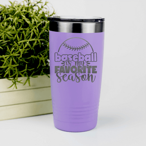 Light Purple baseball tumbler Season Of Home Runs