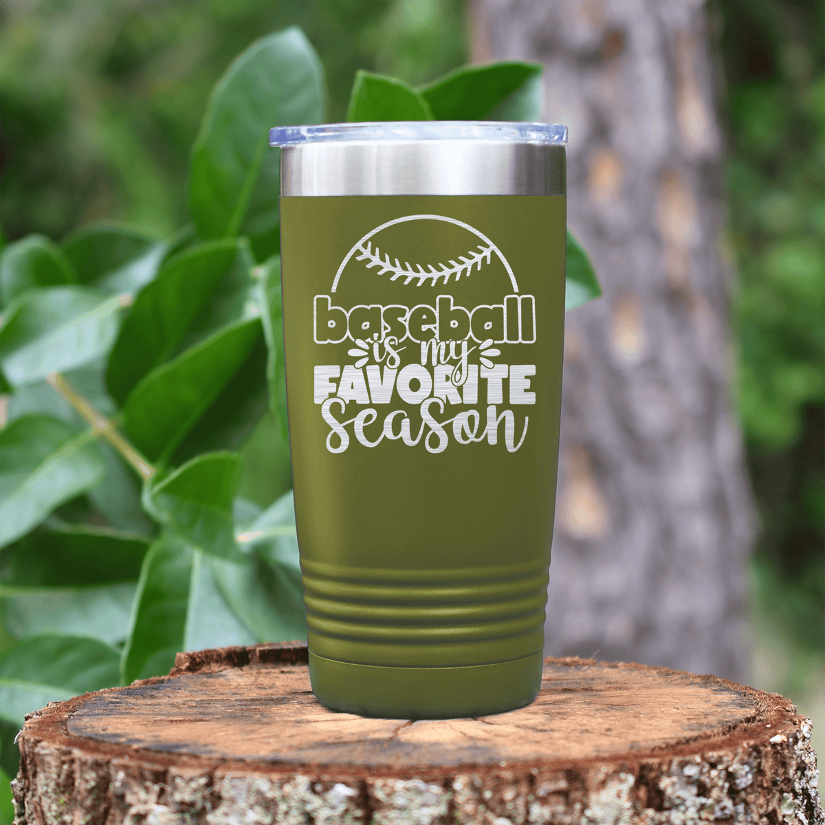 Military Green baseball tumbler Season Of Home Runs