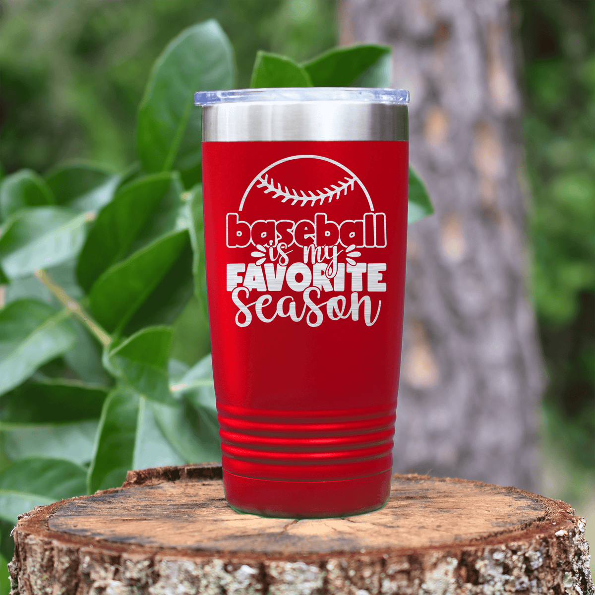 Red baseball tumbler Season Of Home Runs