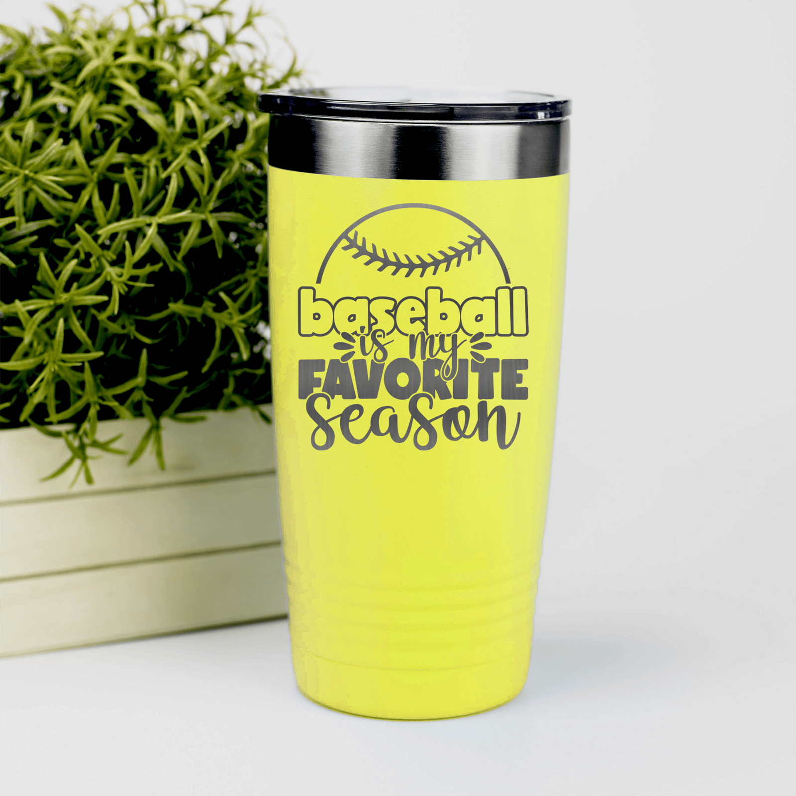 Yellow baseball tumbler Season Of Home Runs