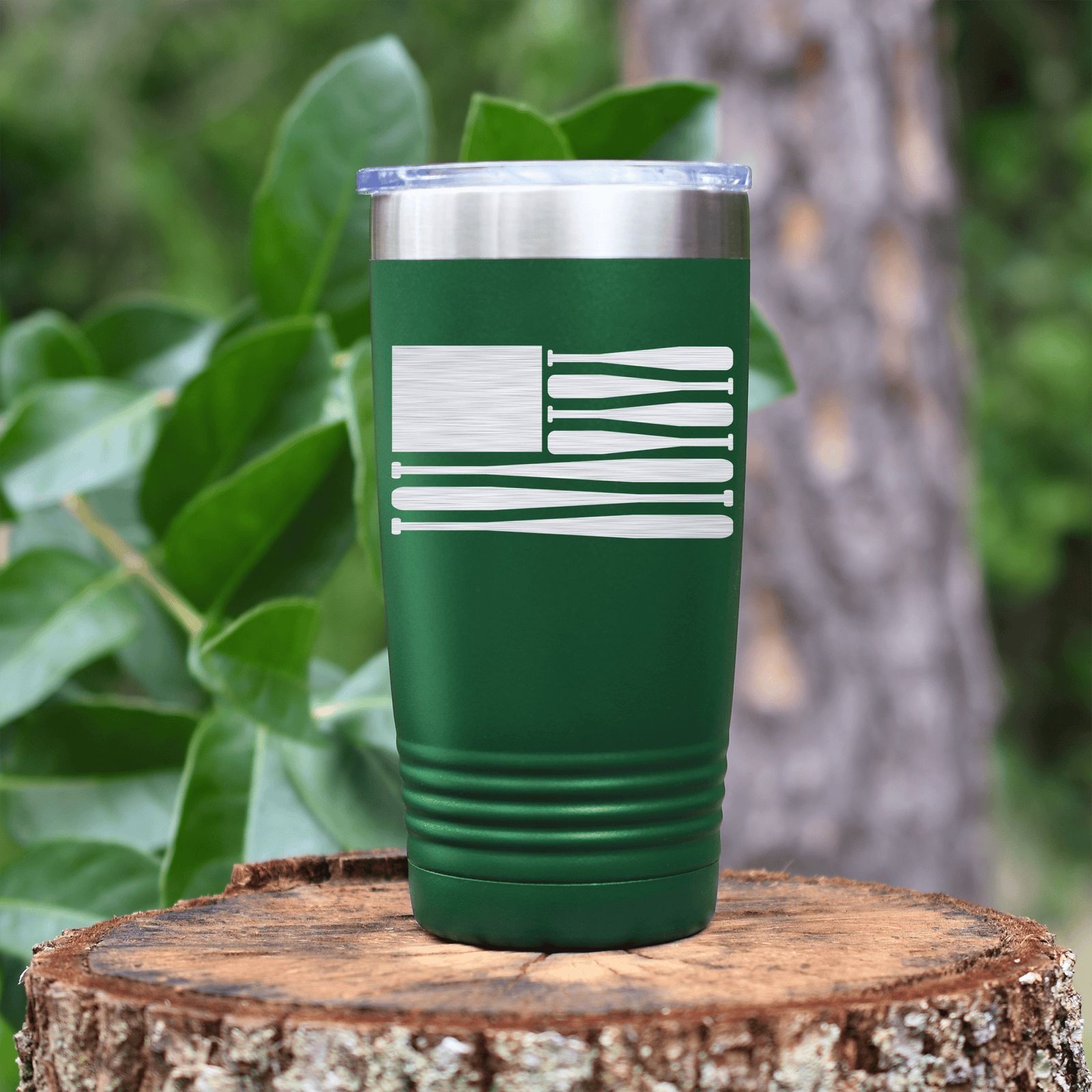 Green baseball tumbler Star Spangled Bats