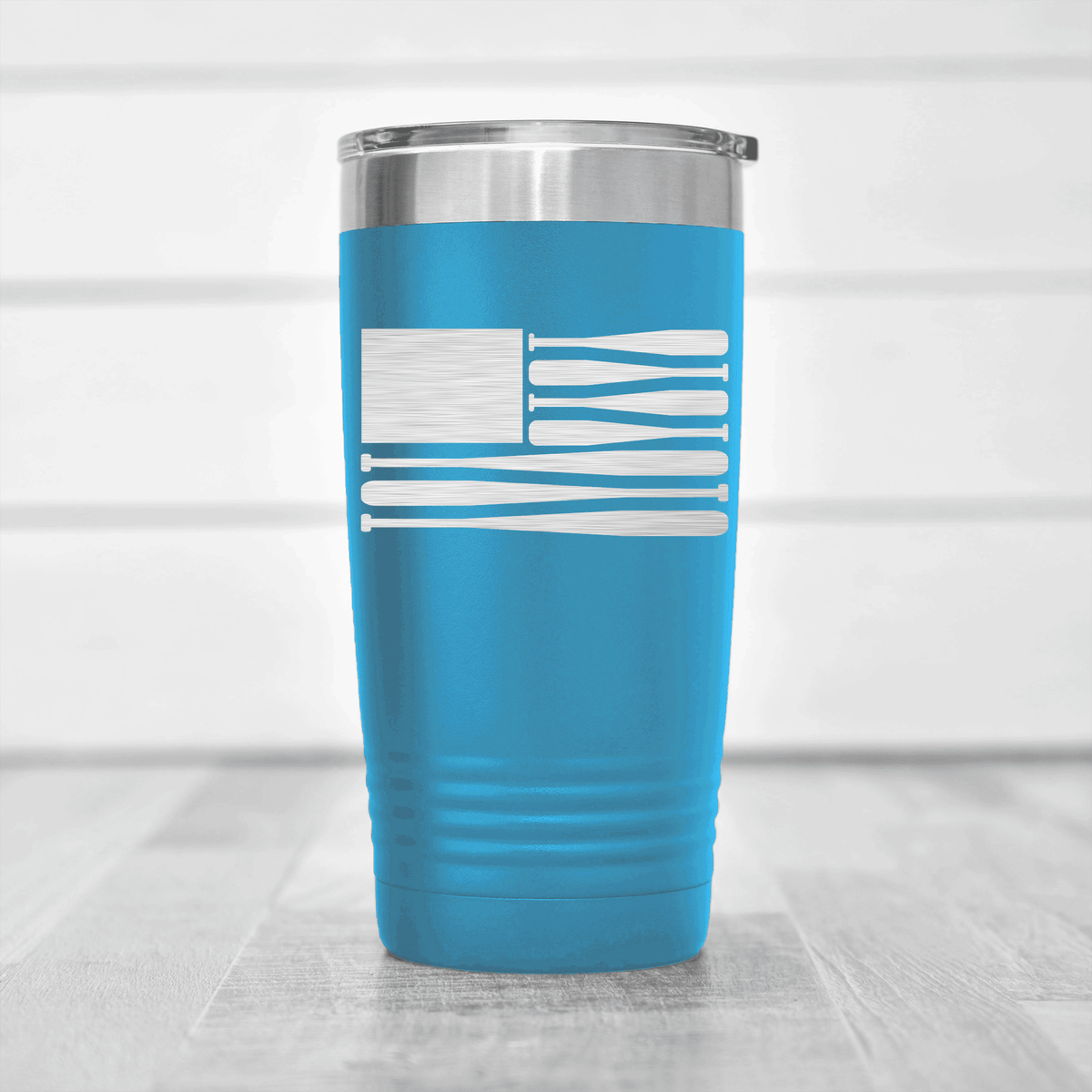 Light Blue baseball tumbler Star Spangled Bats