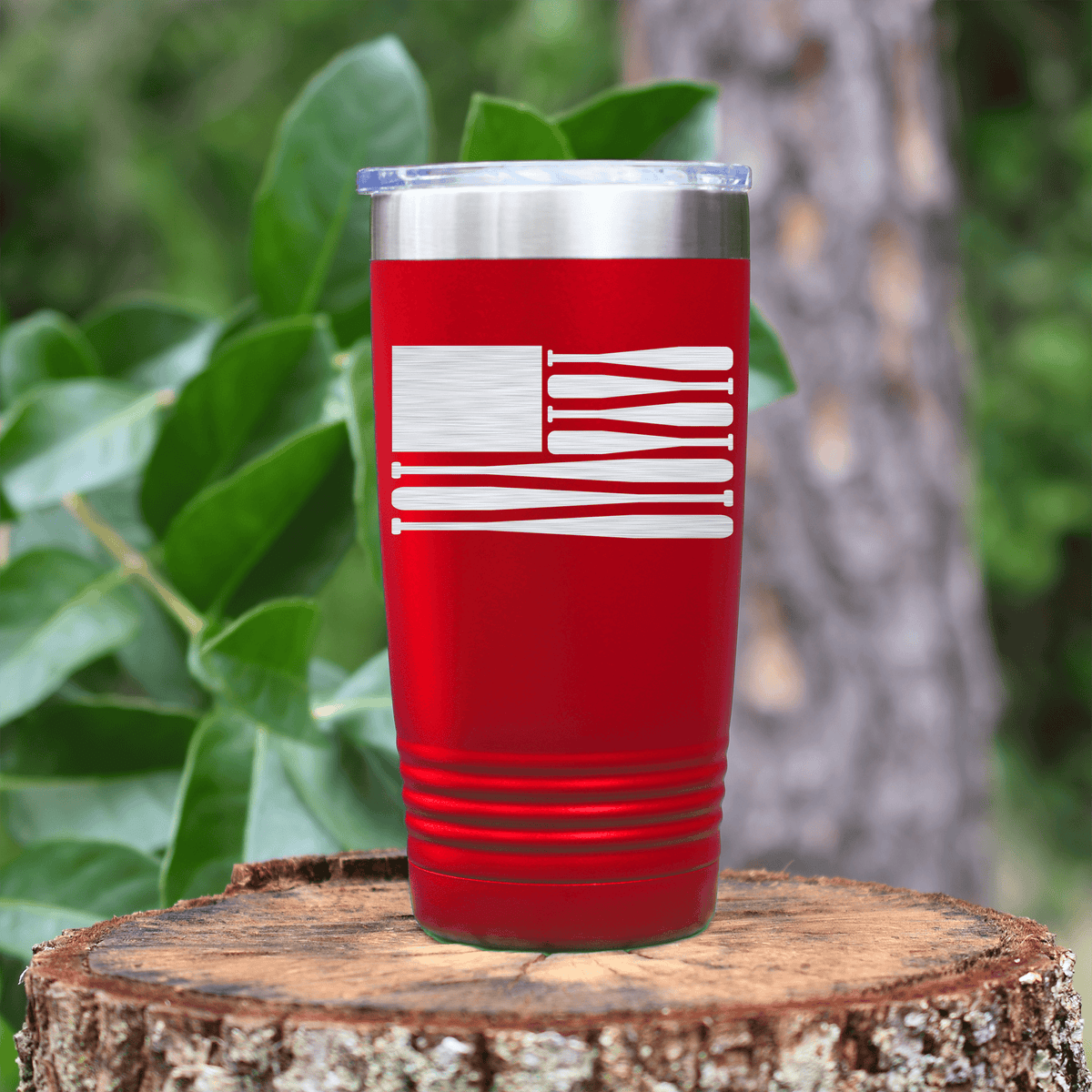 Red baseball tumbler Star Spangled Bats