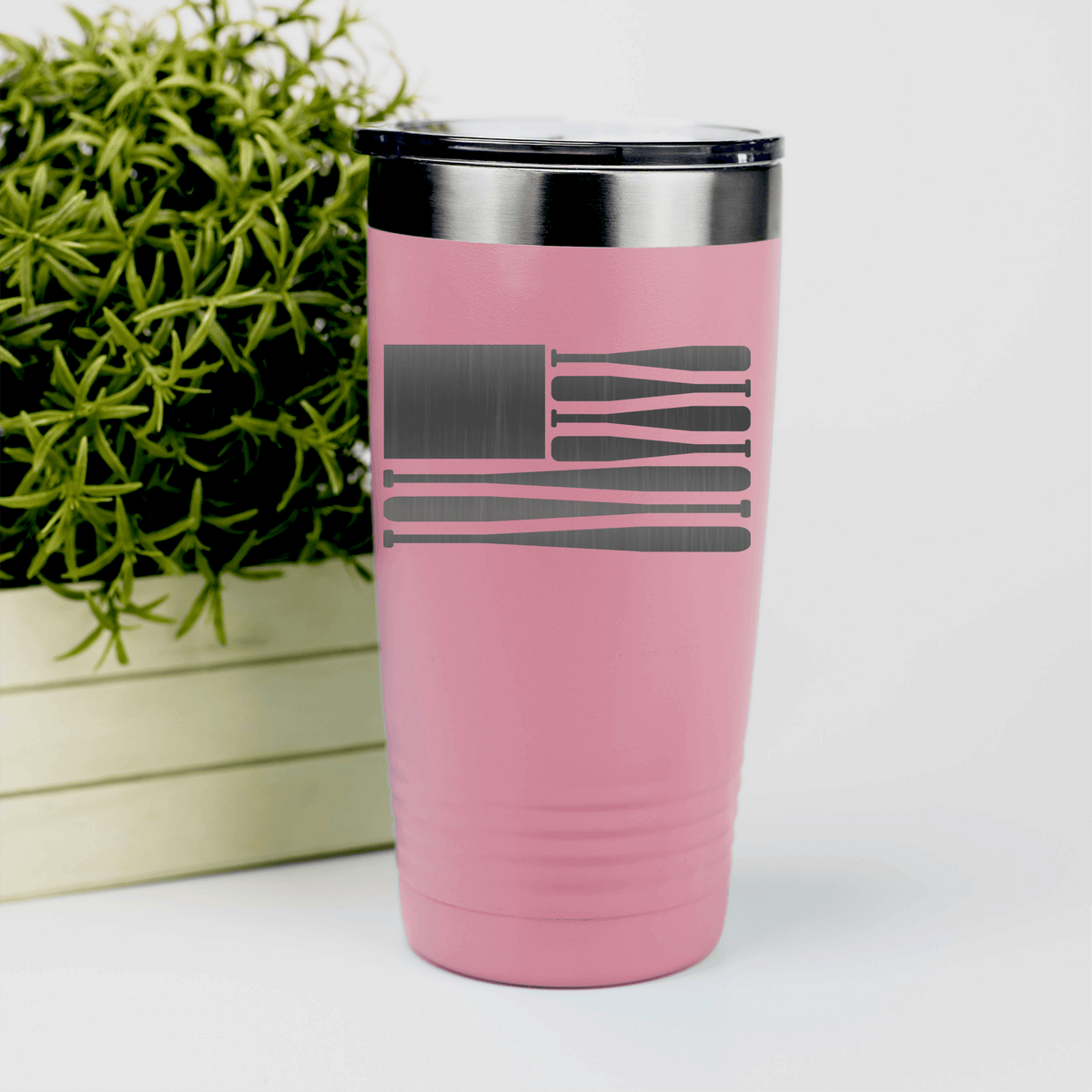 Salmon baseball tumbler Star Spangled Bats