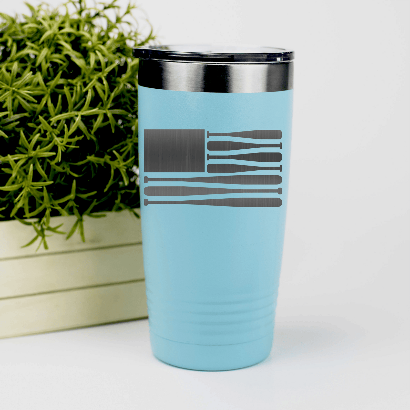 Teal baseball tumbler Star Spangled Bats