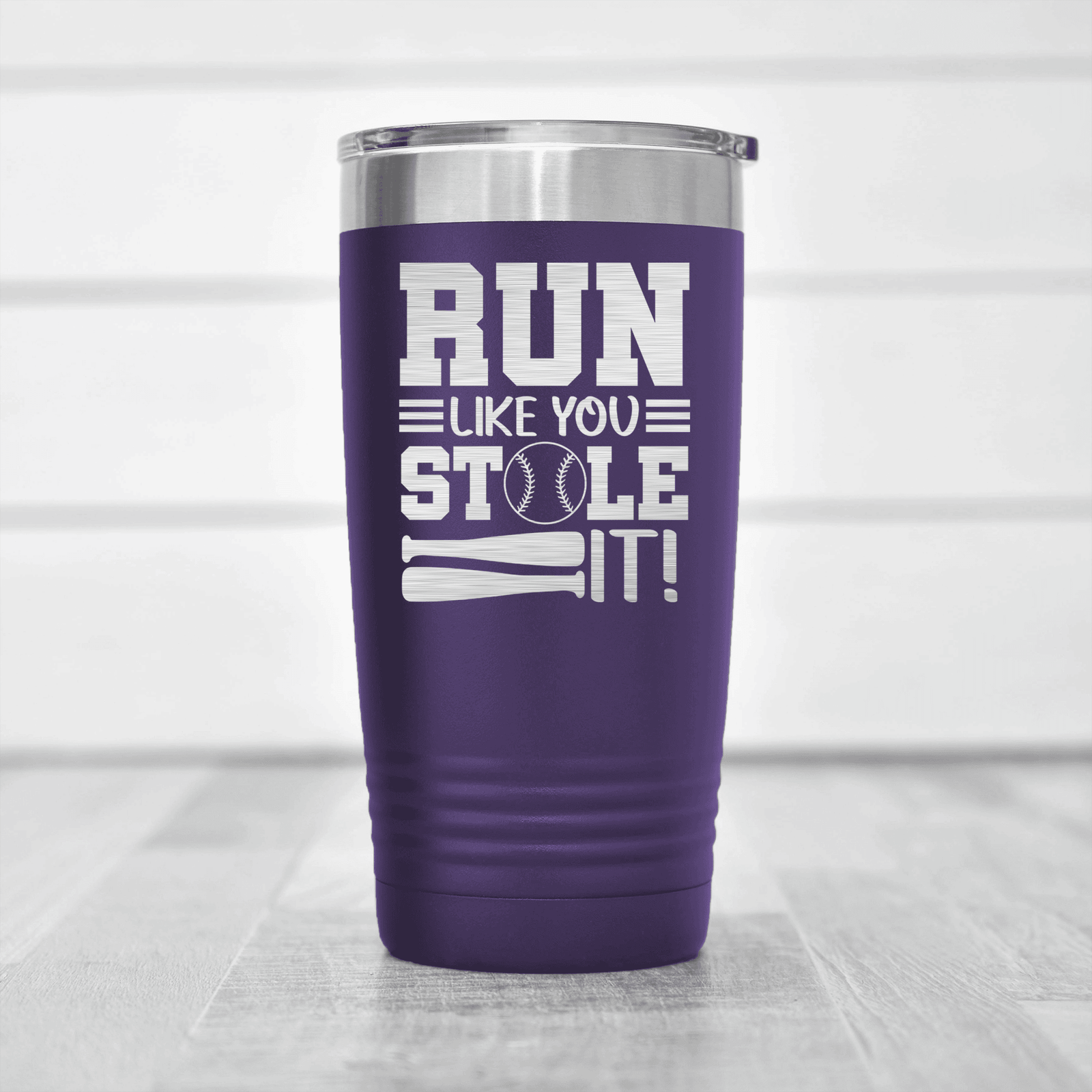 Purple baseball tumbler Swift Baserunner