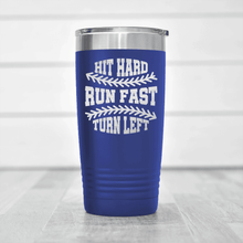 Load image into Gallery viewer, Blue baseball tumbler Swing For The Fences
