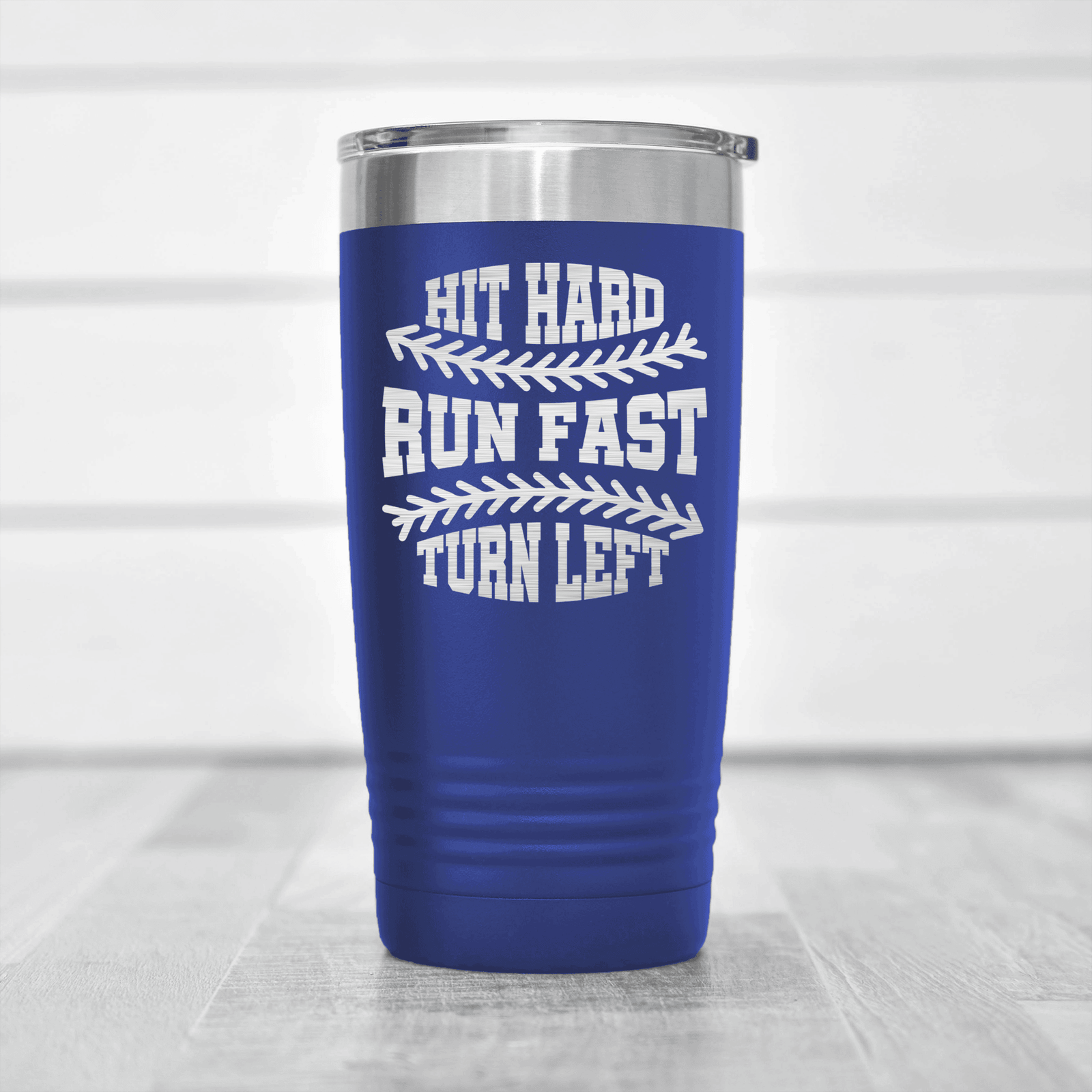 Blue baseball tumbler Swing For The Fences