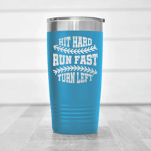 Load image into Gallery viewer, Light Blue baseball tumbler Swing For The Fences
