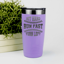 Load image into Gallery viewer, Light Purple baseball tumbler Swing For The Fences
