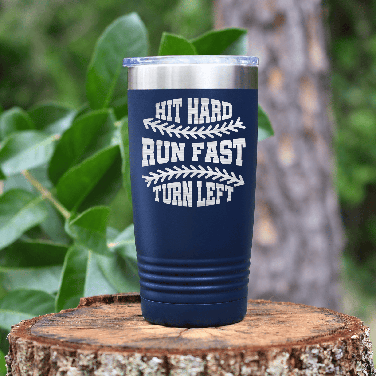 Navy baseball tumbler Swing For The Fences