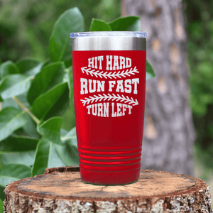 Red baseball tumbler Swing For The Fences