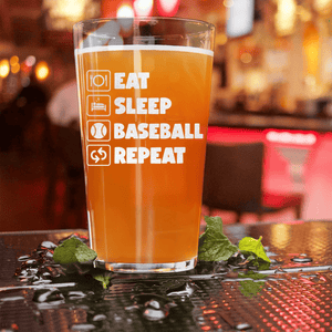 The Baseball Routine Pint Glass