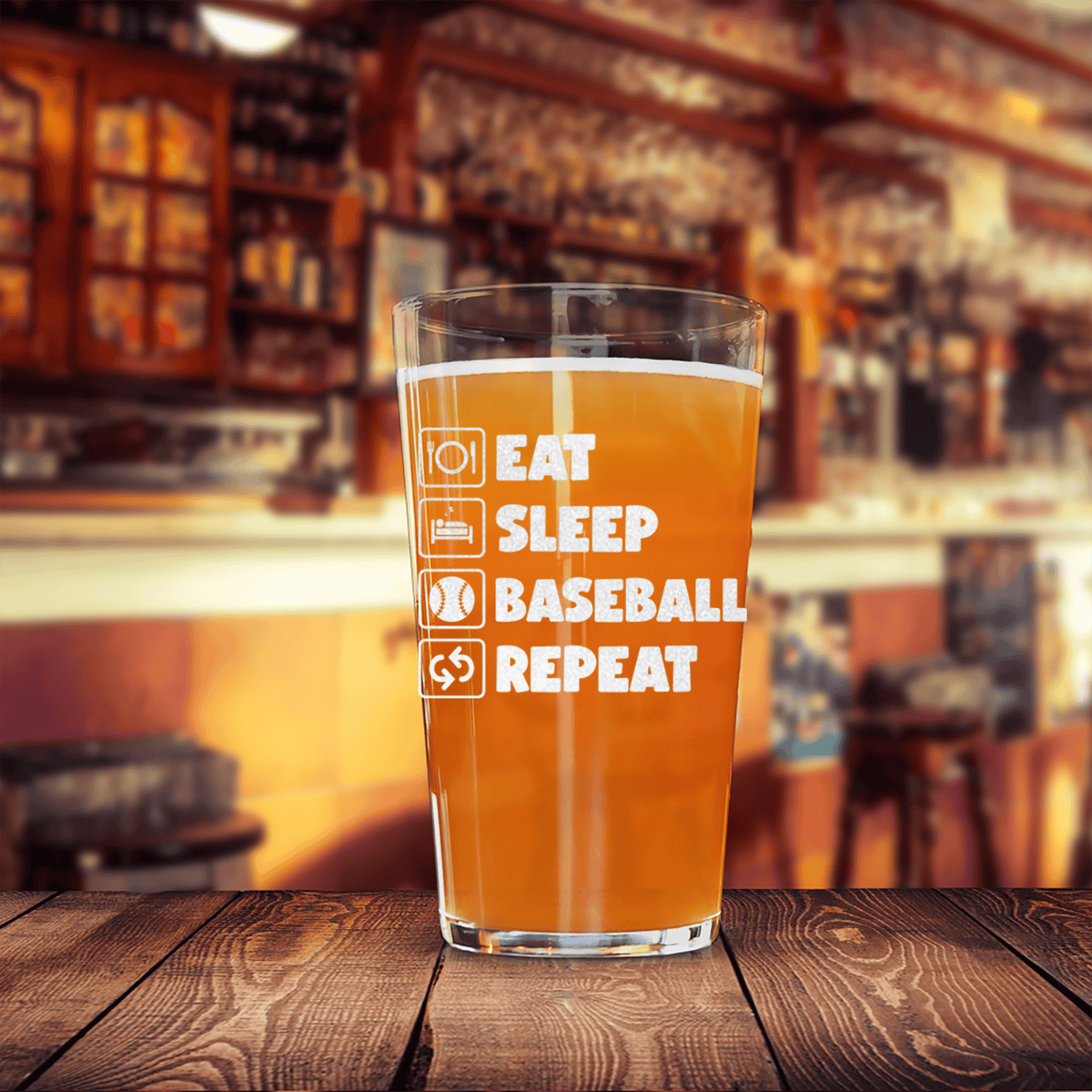 The Baseball Routine Pint Glass